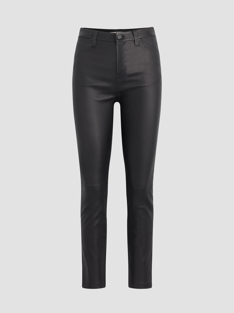 High-rise faux leather pants, P11752