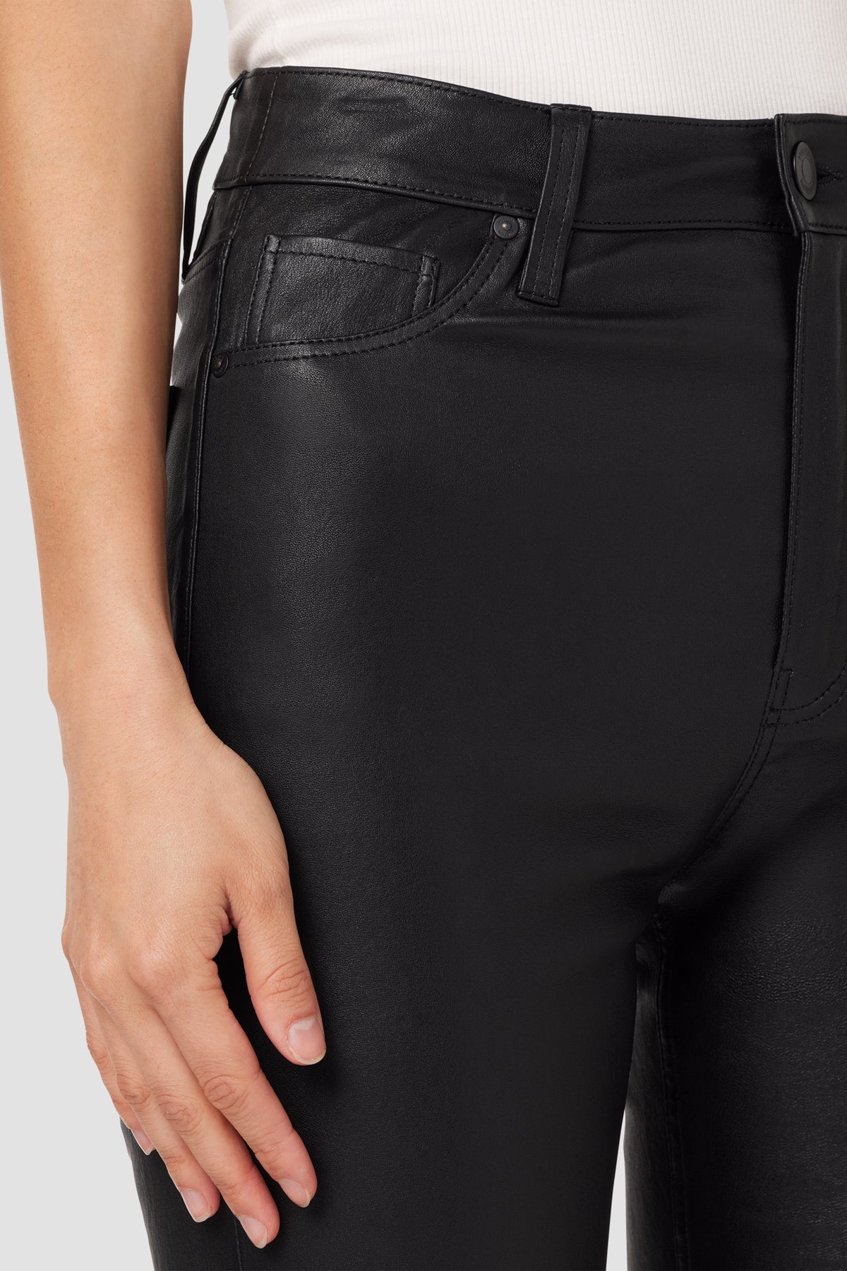 Barbara High-Rise Super Skinny Leather Pant