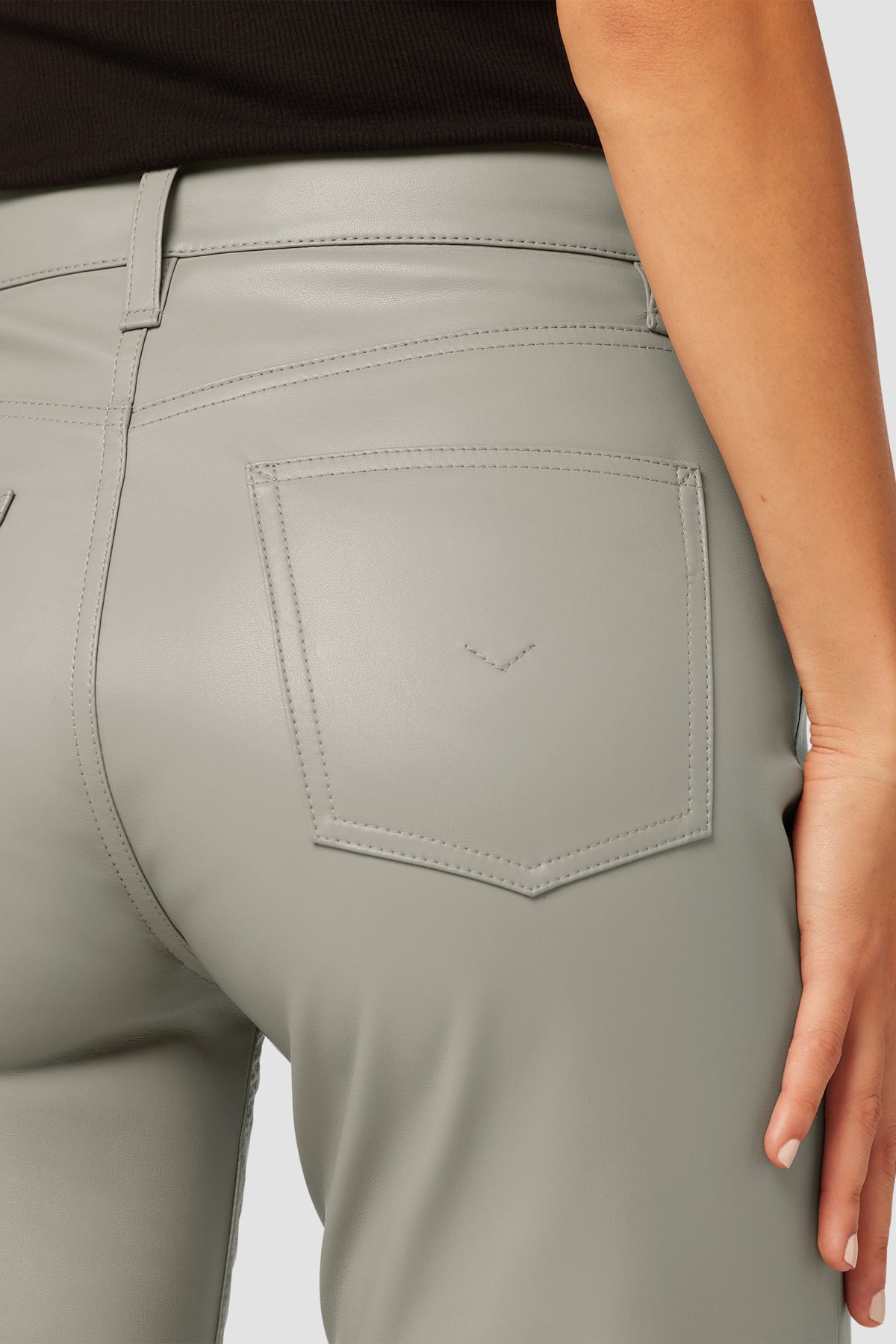 Remi High-Rise Vegan Leather Straight Pant