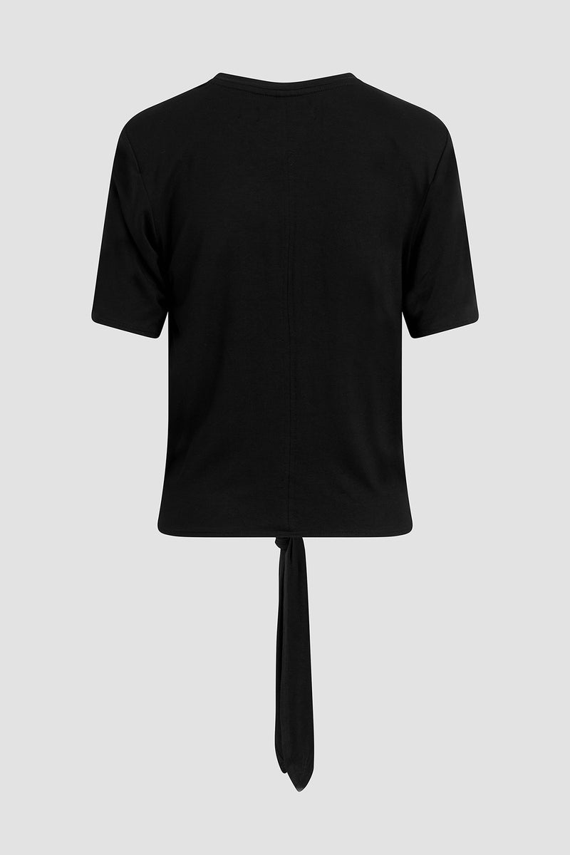 Shoulder Pad Tie Front Tee