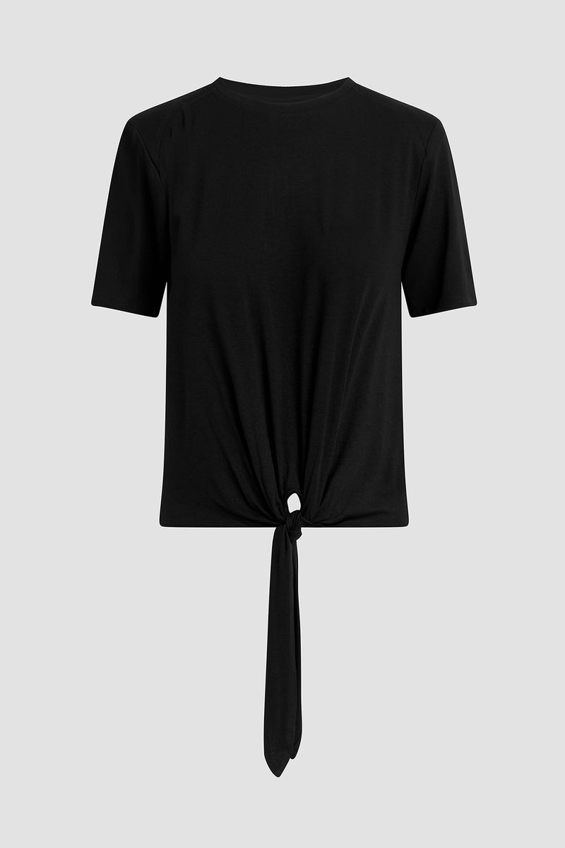 Shoulder Pad Tie Front Tee