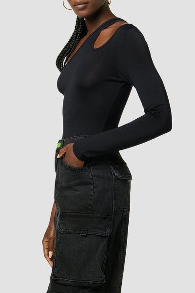 Hudson x Zoe Costello Asymmetrical Long Sleeve Bodysuit