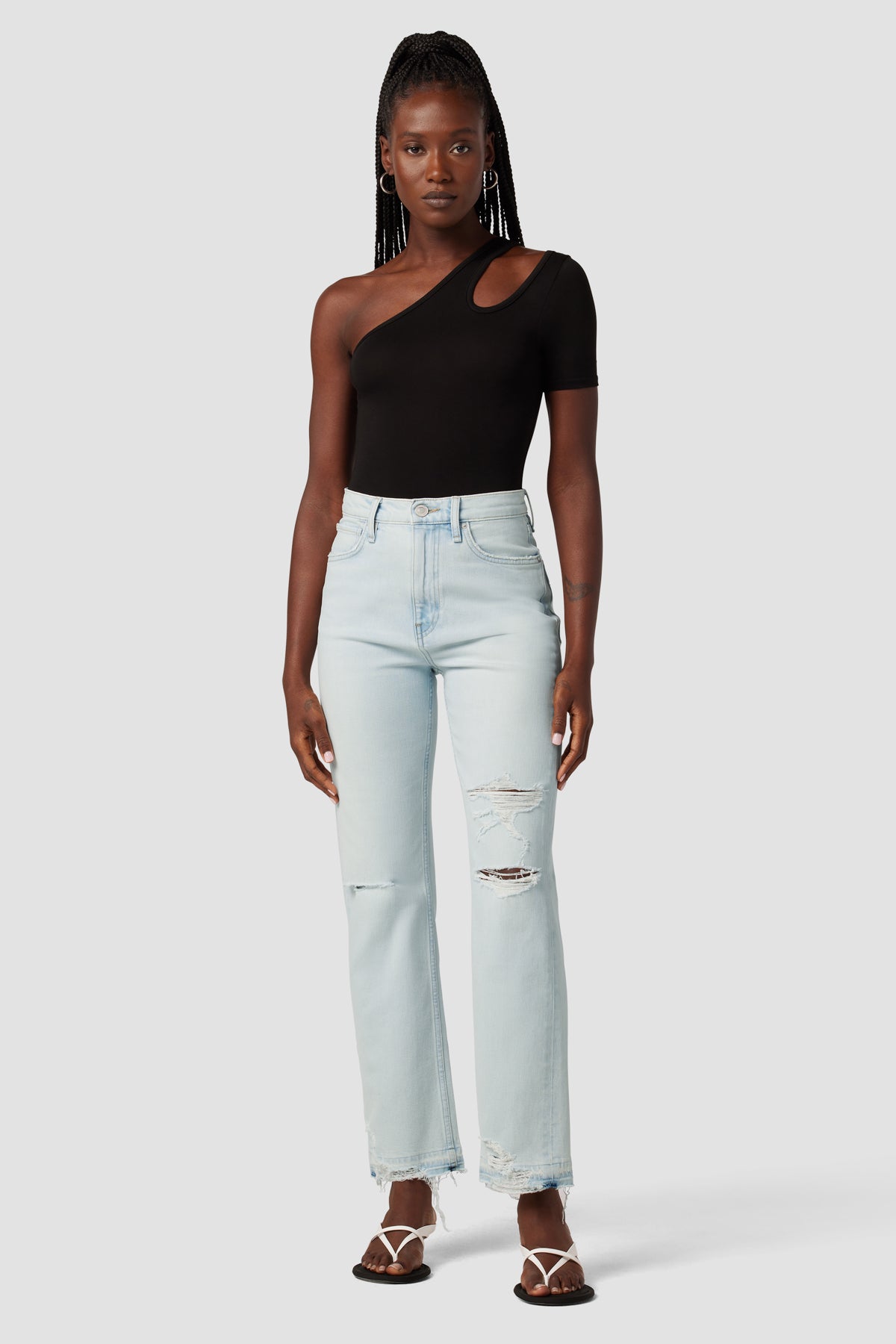 Black High Rise Jade Straight Fit Jeans