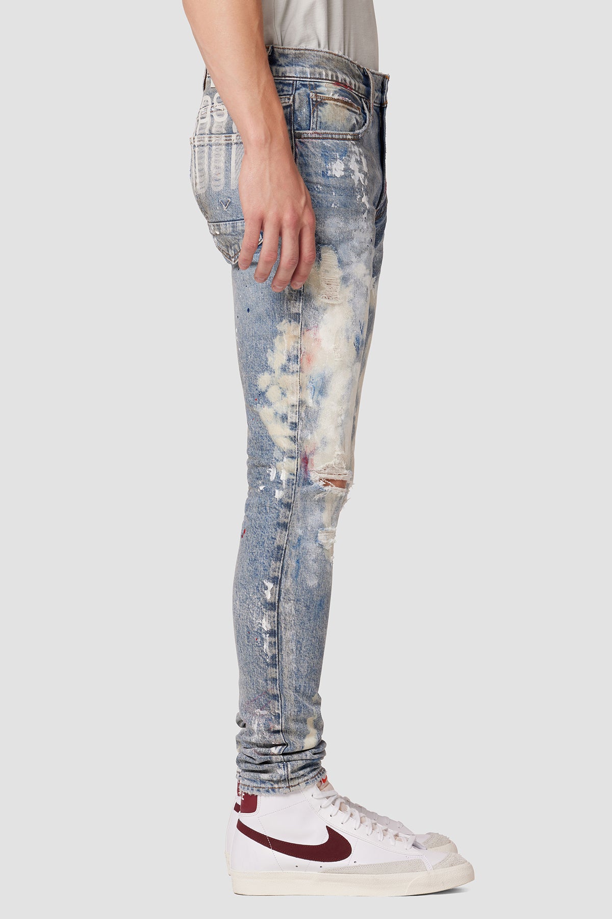 FOCUS DENIM BABY BLUE SUPER SKINNY STACKED