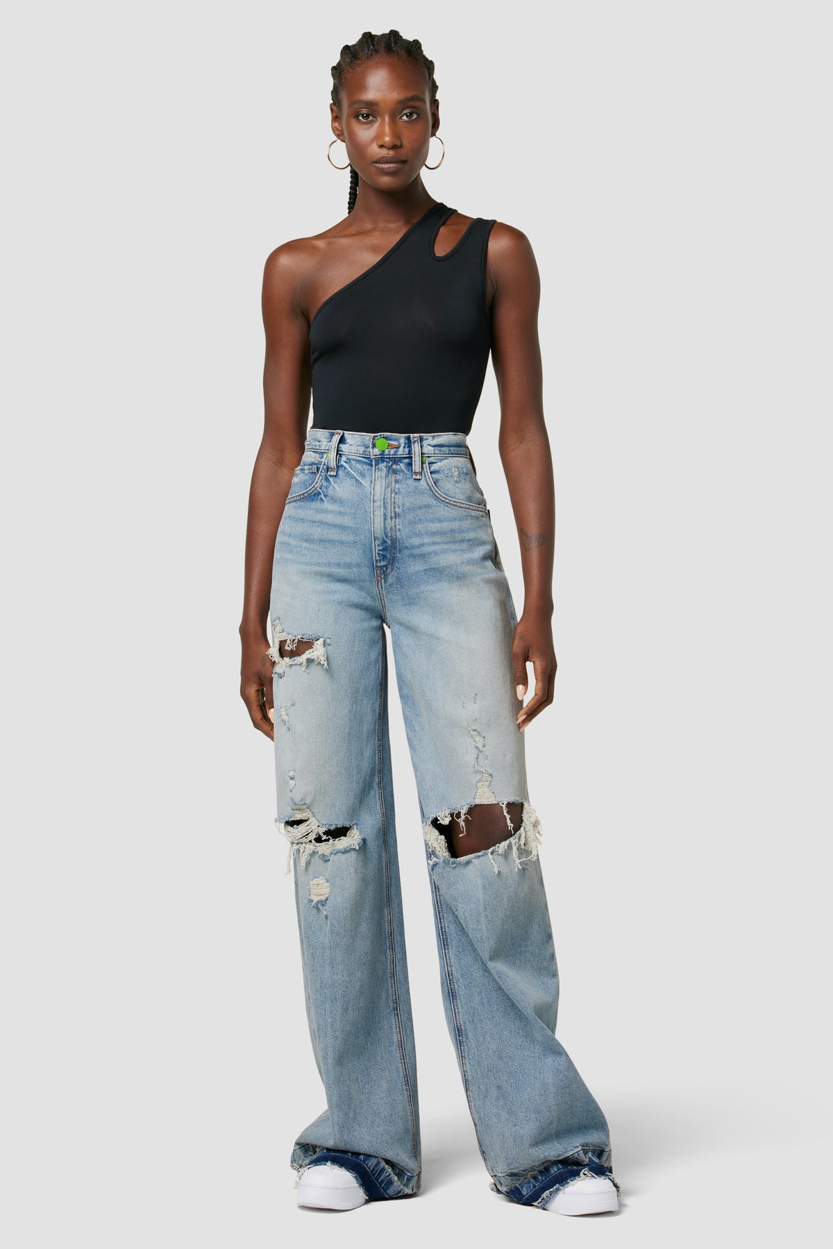 Hudson x Zoe Costello Zoe High-Rise Wide Leg Jean LONDON FOG / 27 ...