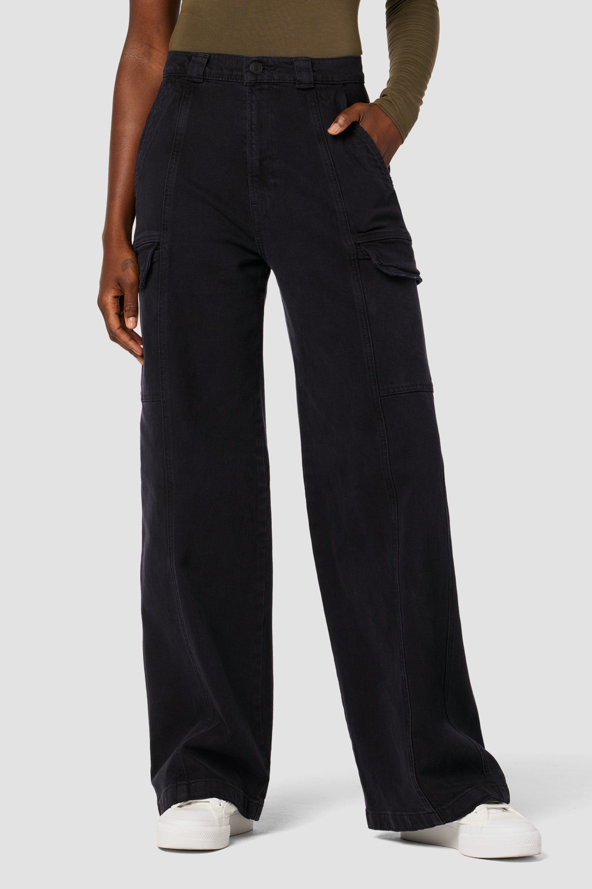 Girls Supply - Quick-Dry High-Waist Wide-Leg Cargo Pants