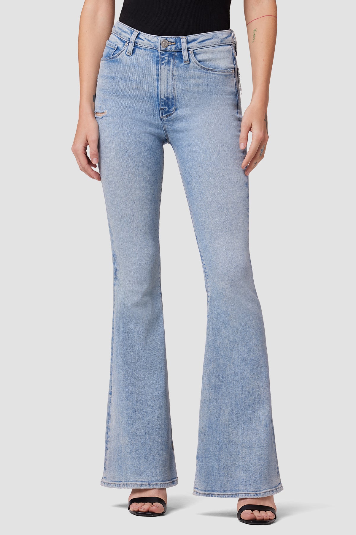 Holly High-Rise Flare Jean, Premium Italian Fabric