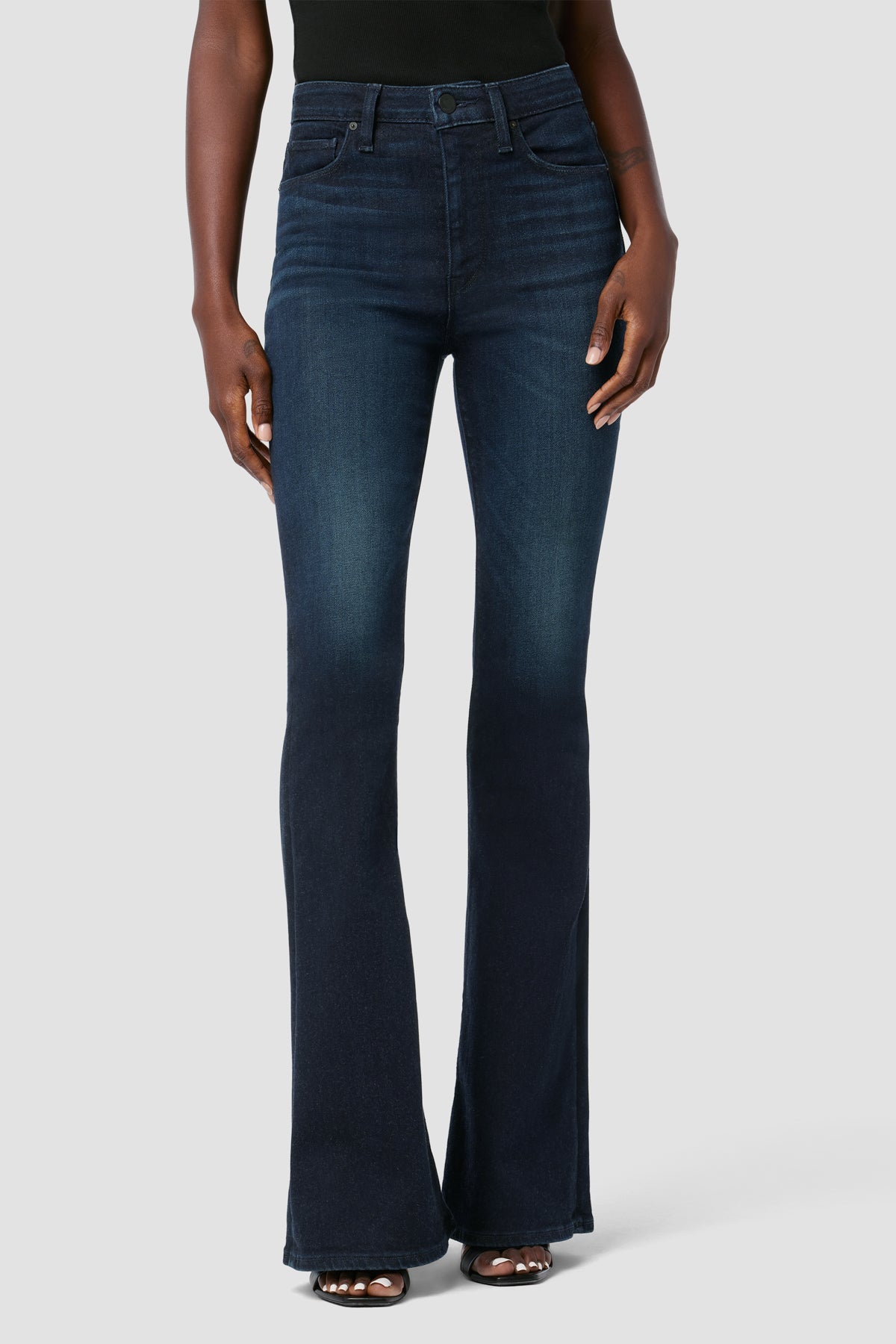 Holly High-Rise Flare Jean, Premium Italian Fabric