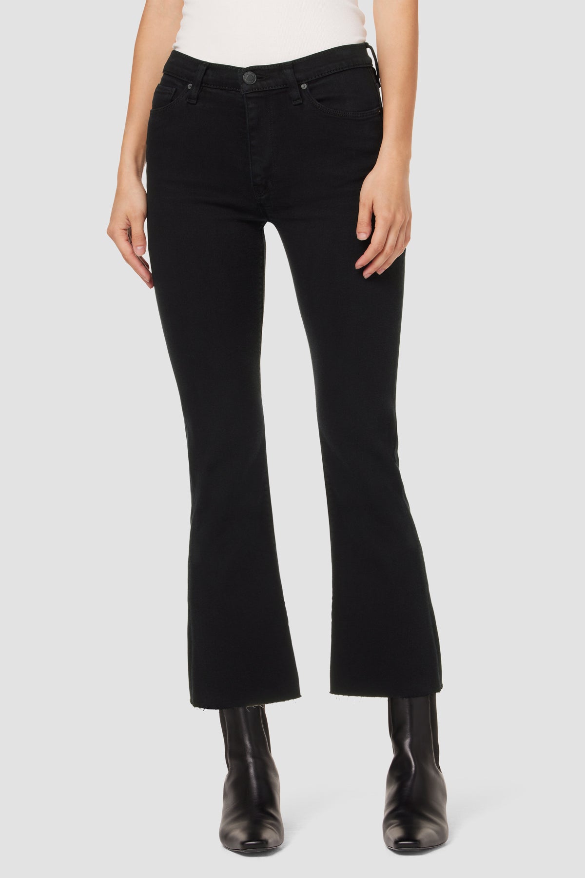 Barbara High-Rise Bootcut Crop Jean | Premium Italian Fabric