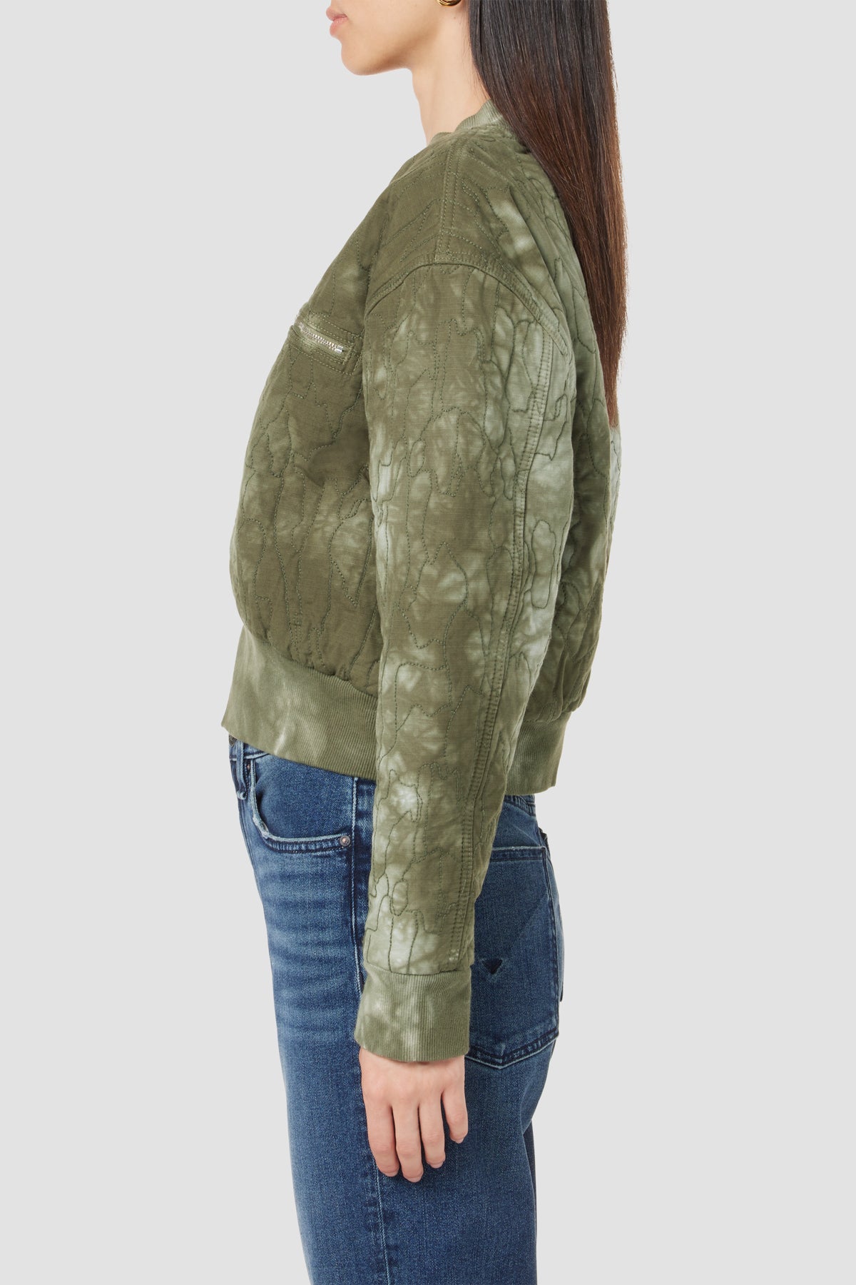 Cropped camo sales bomber jacket