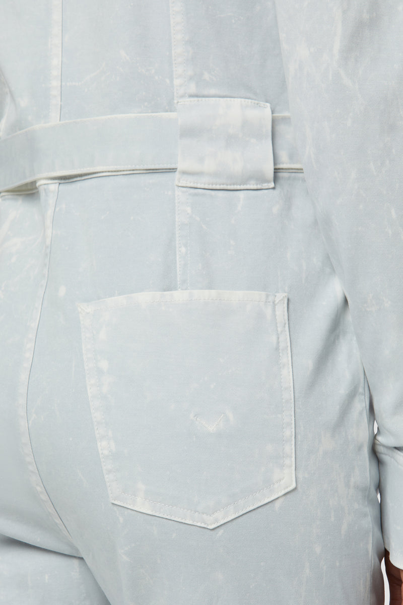 Puff Sleeve Denim Jumpsuit