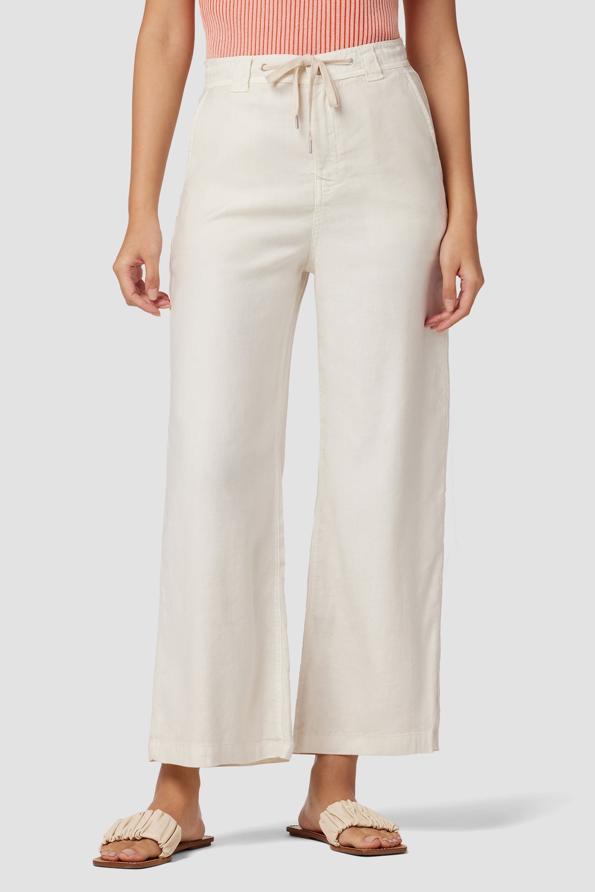 Lauren Ralph Plus Cropped Wide-Leg Twill Pants