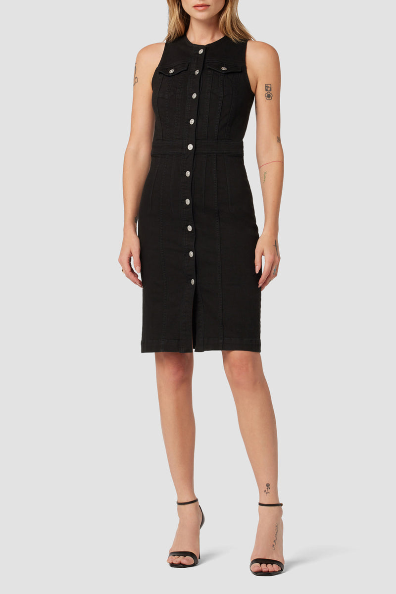 Cut In Denim Midi Dress