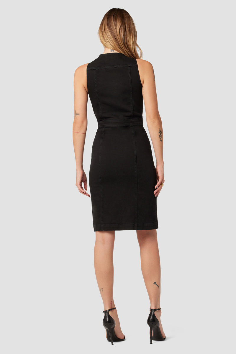 Cut In Denim Midi Dress