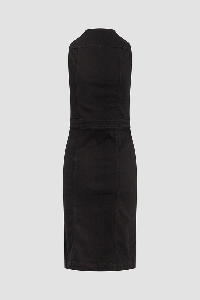 Cut In Denim Midi Dress