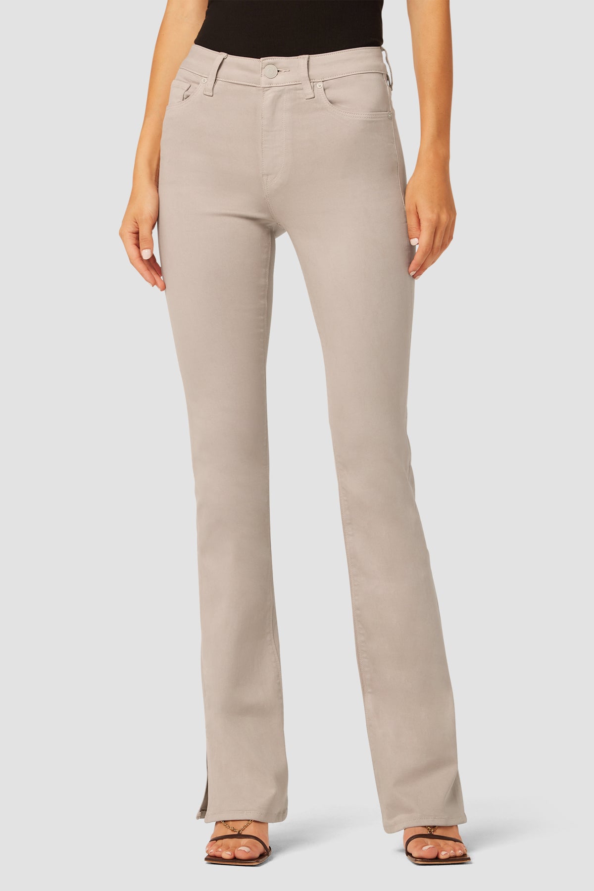 high-waisted bootcut jeans