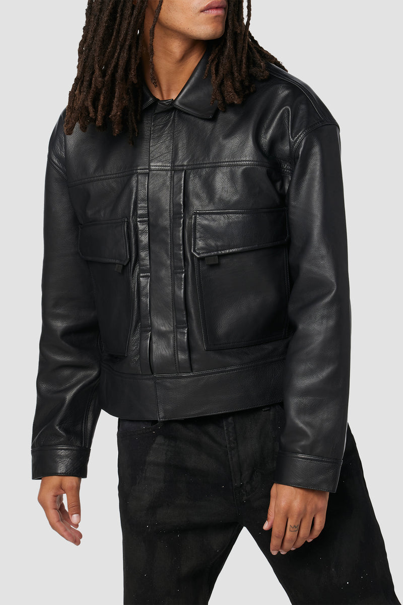 Monogram Leather Trucker Jacket - Ready to Wear