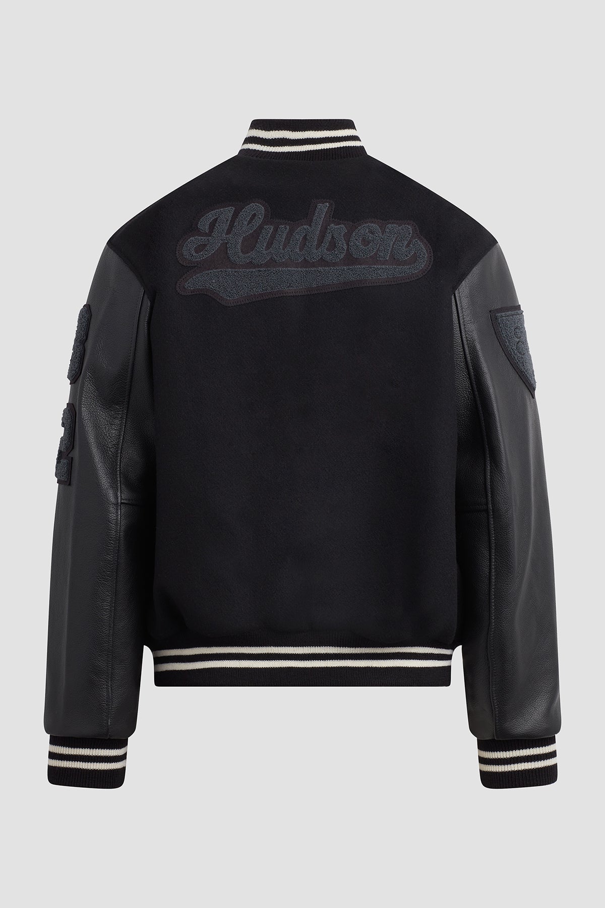 Black Off White Varsity Jacket - William Jacket