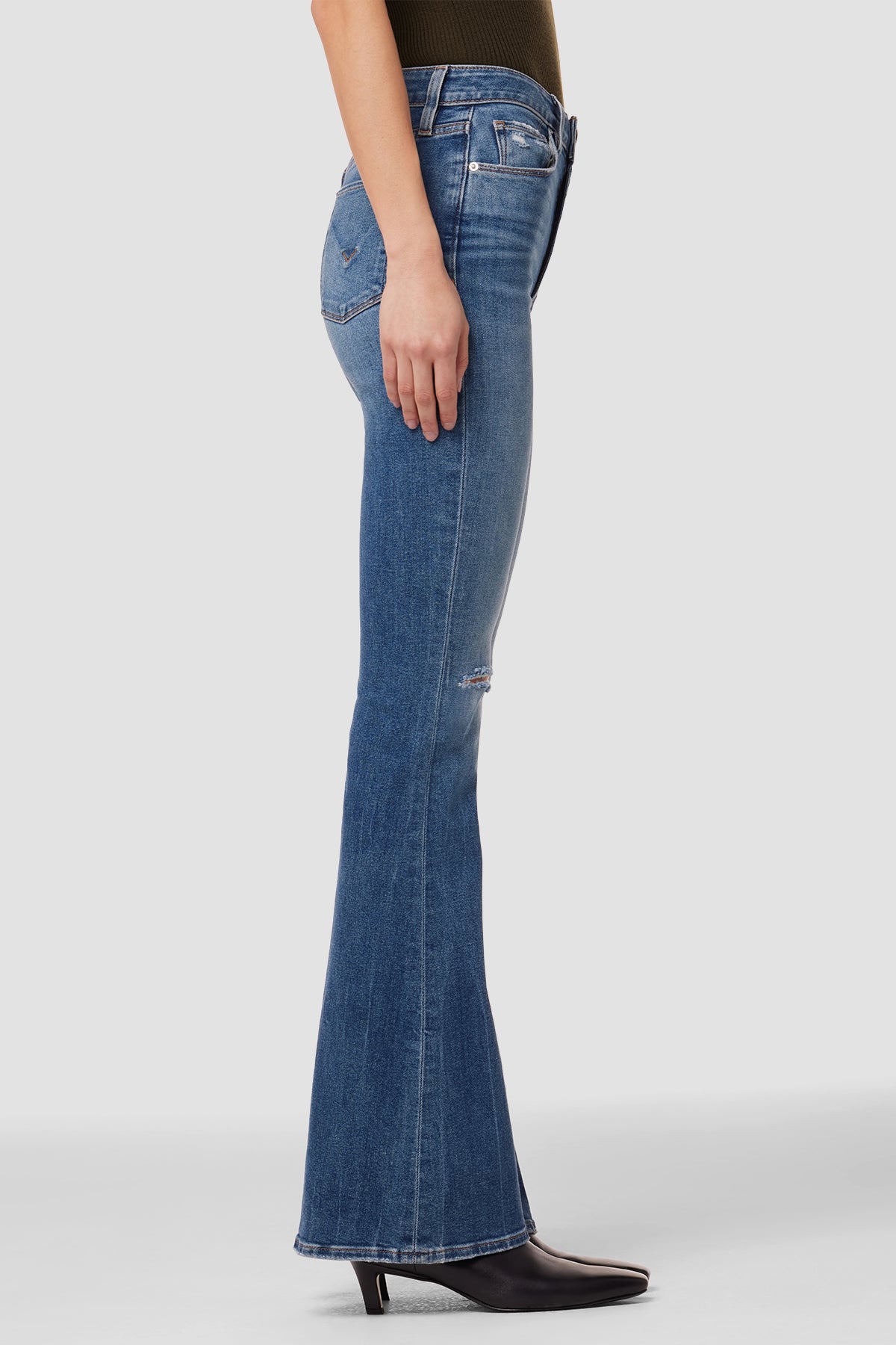 Holly High-Rise Flare Jean GRAVITY / 34 | Premium Italian Fabric