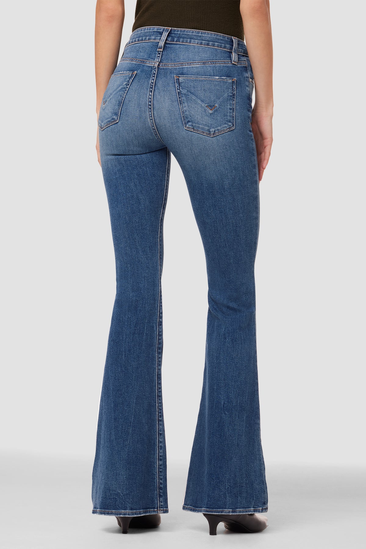 Holly High-Rise Flare Jean, Premium Italian Fabric