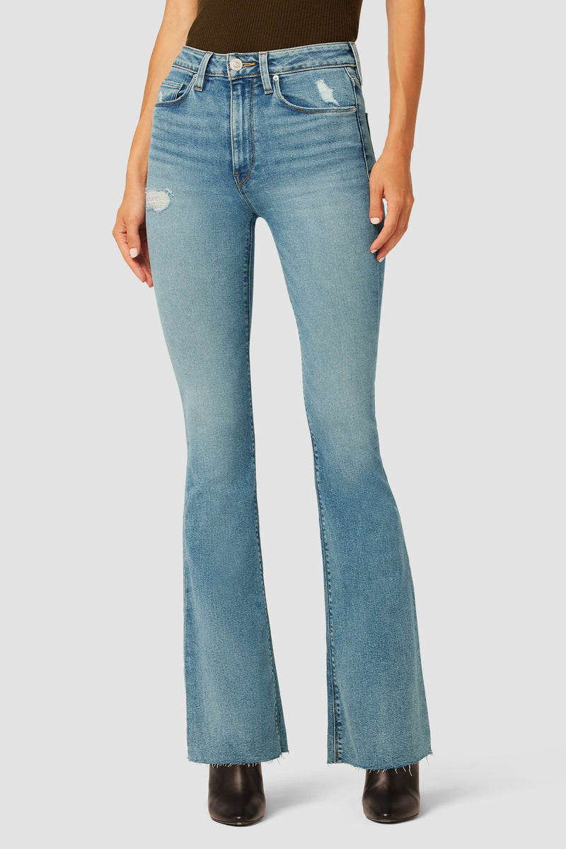 Holly High-Rise Flare Jean, Premium Italian Fabric