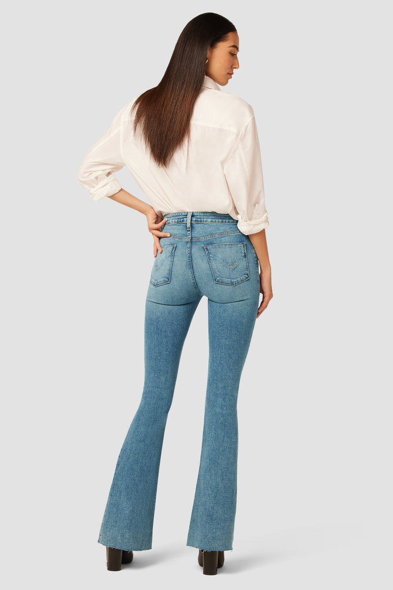 Holly High-Rise Flare Jean, Premium Italian Fabric