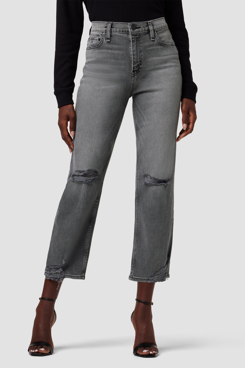 Remi High Rise Straight Crop Jean Premium Italian Fabric