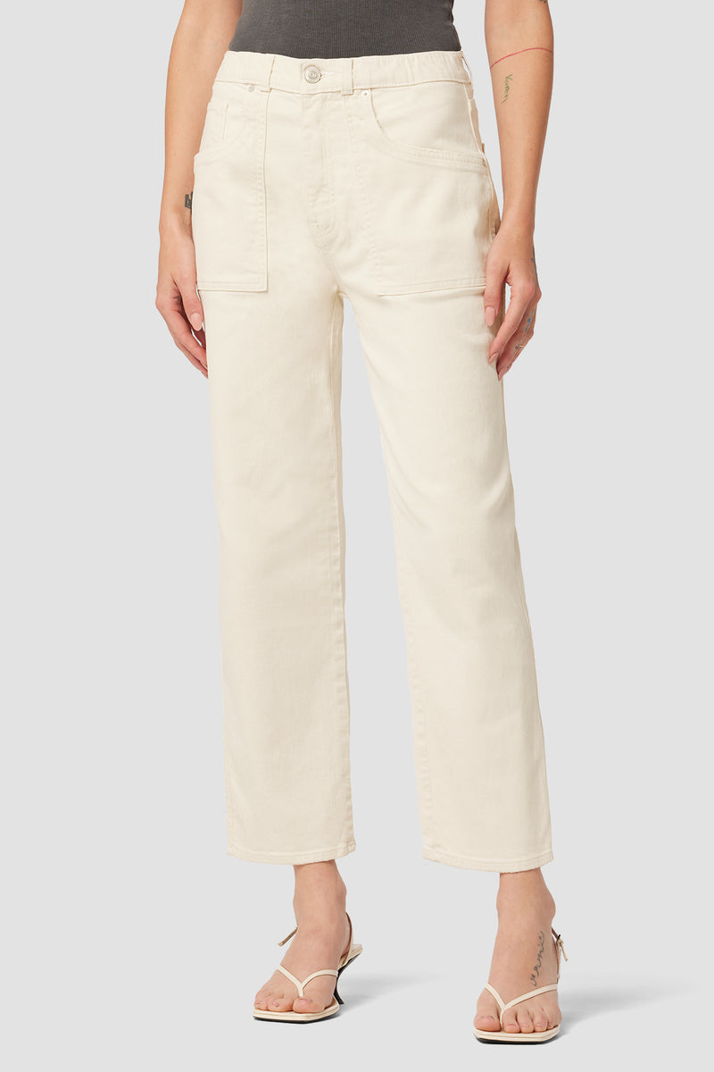 Remi High-Rise Elastic Waist Straight Ankle Jean