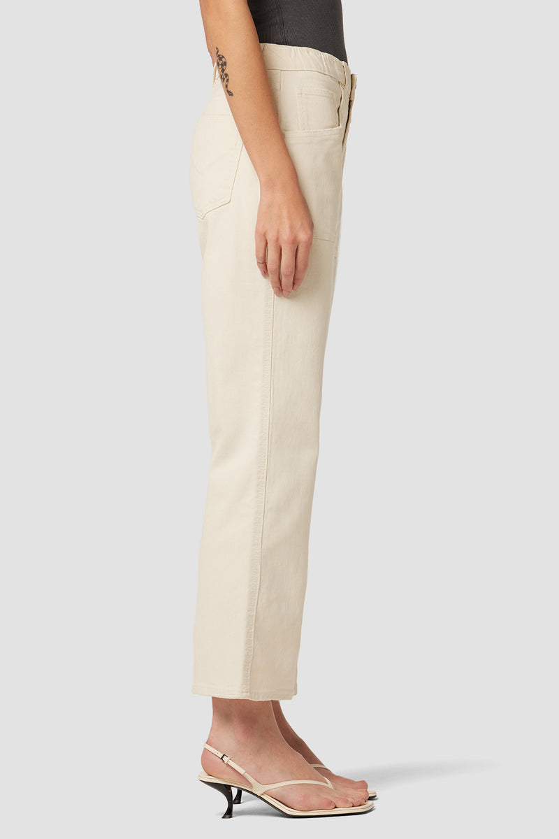 Remi High-Rise Elastic Waist Straight Ankle Jean