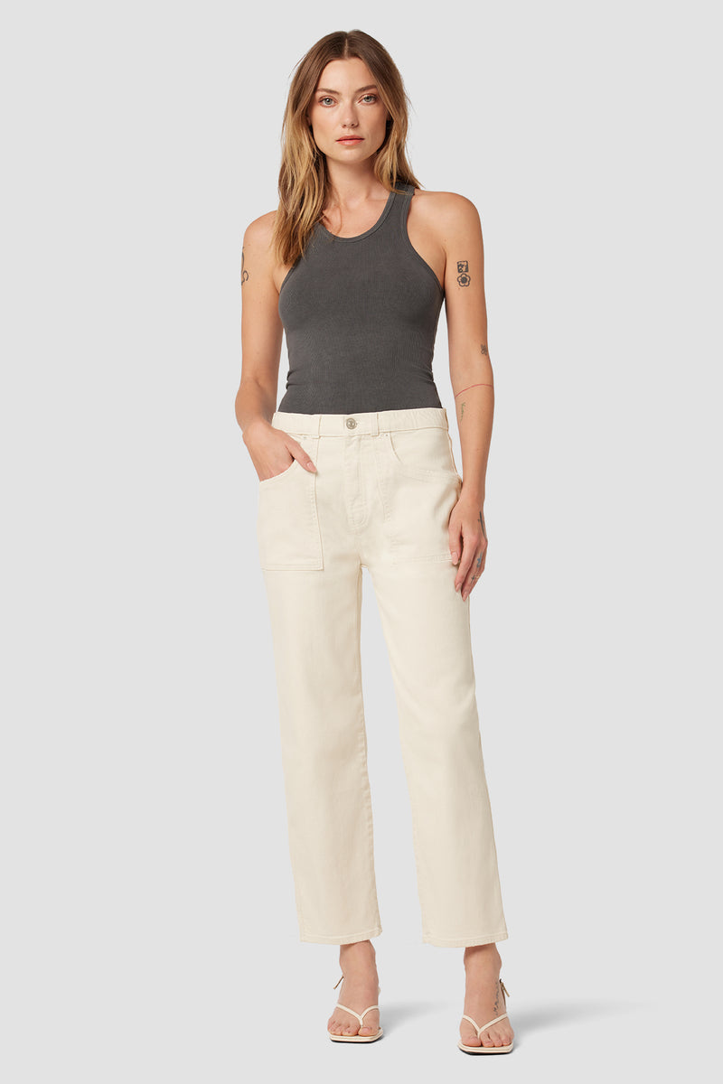 Remi High-Rise Elastic Waist Straight Ankle Jean