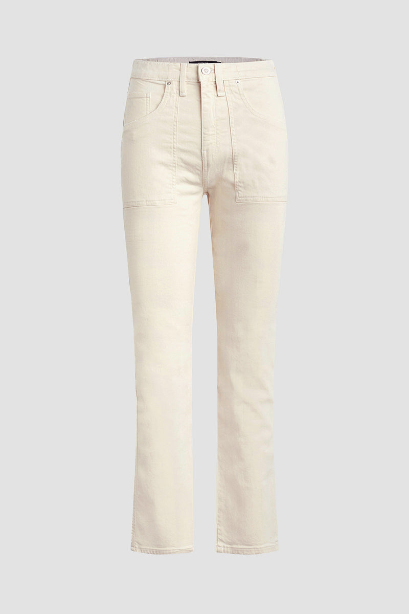 Remi High-Rise Elastic Waist Straight Ankle Jean