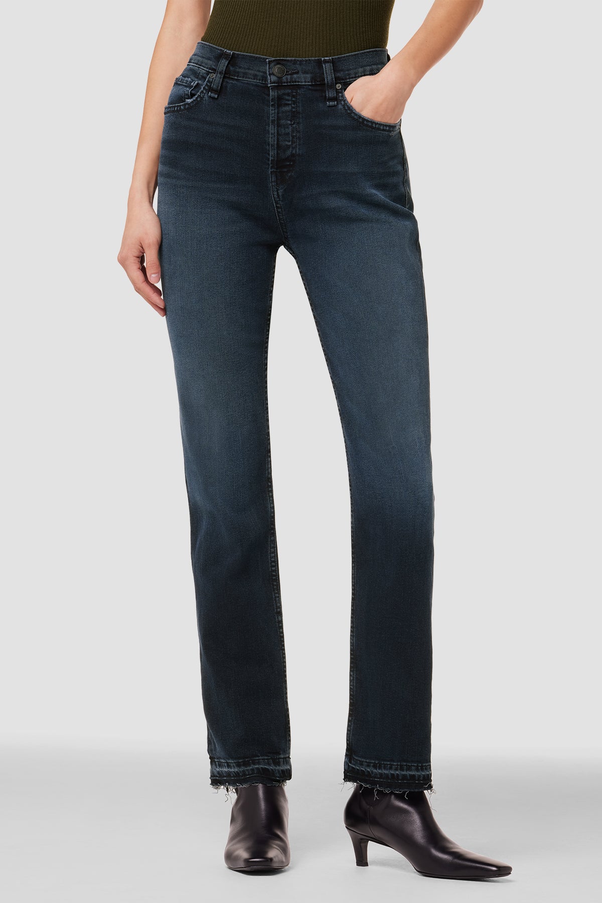Slim Straight High Ankle Jeans