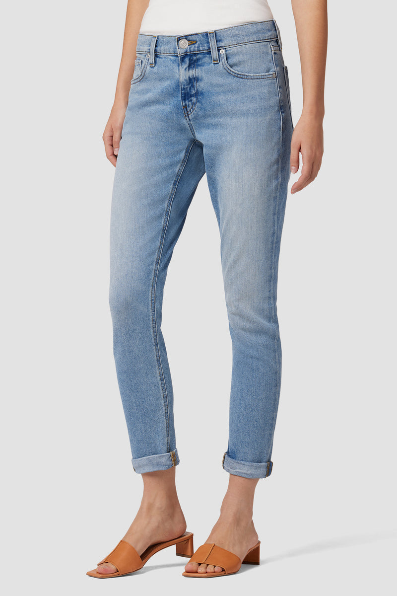 Lana Mid-Rise Slim Boyfriend Crop Jean