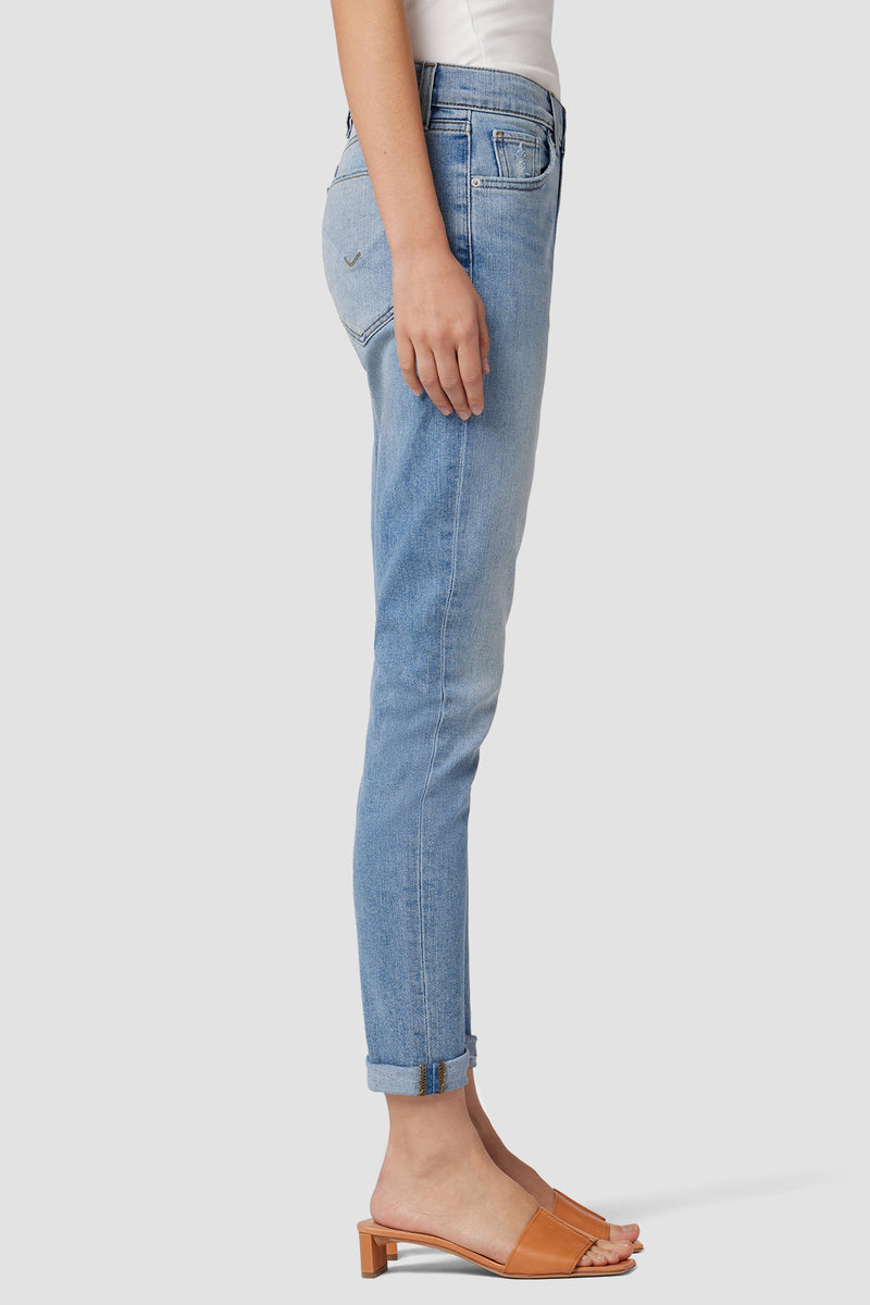 Lana Mid-Rise Slim Boyfriend Crop Jean