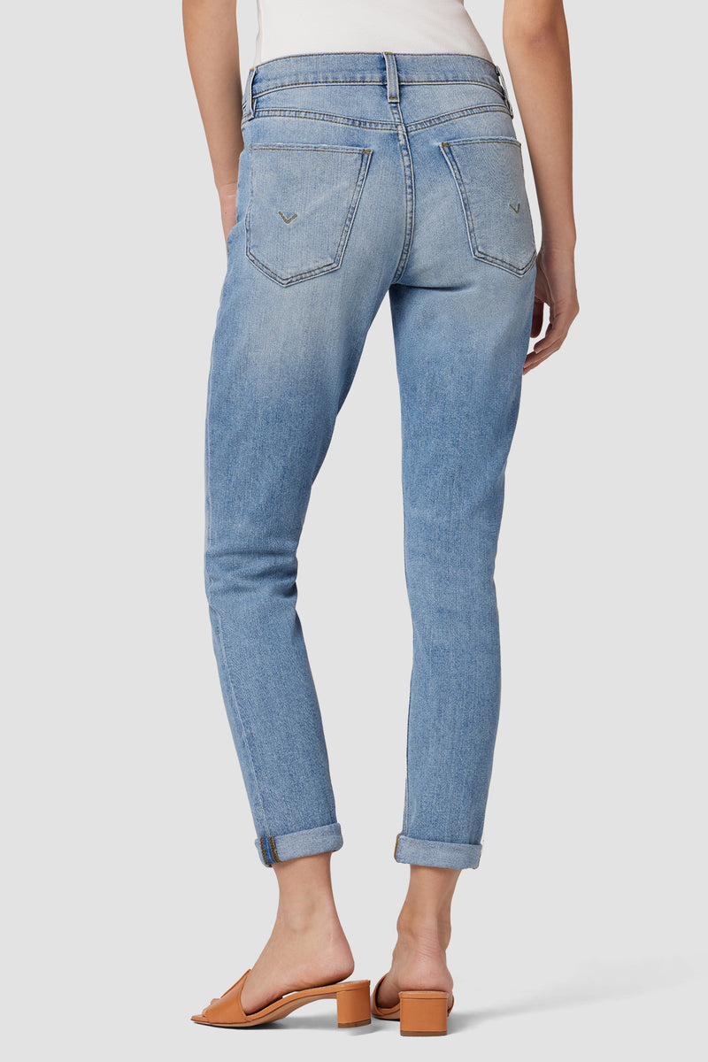 Lana Mid-Rise Slim Boyfriend Crop Jean