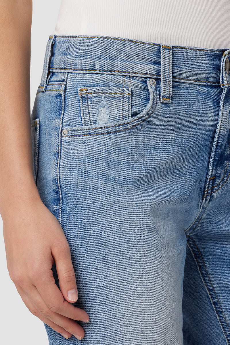 Lana Mid-Rise Slim Boyfriend Crop Jean