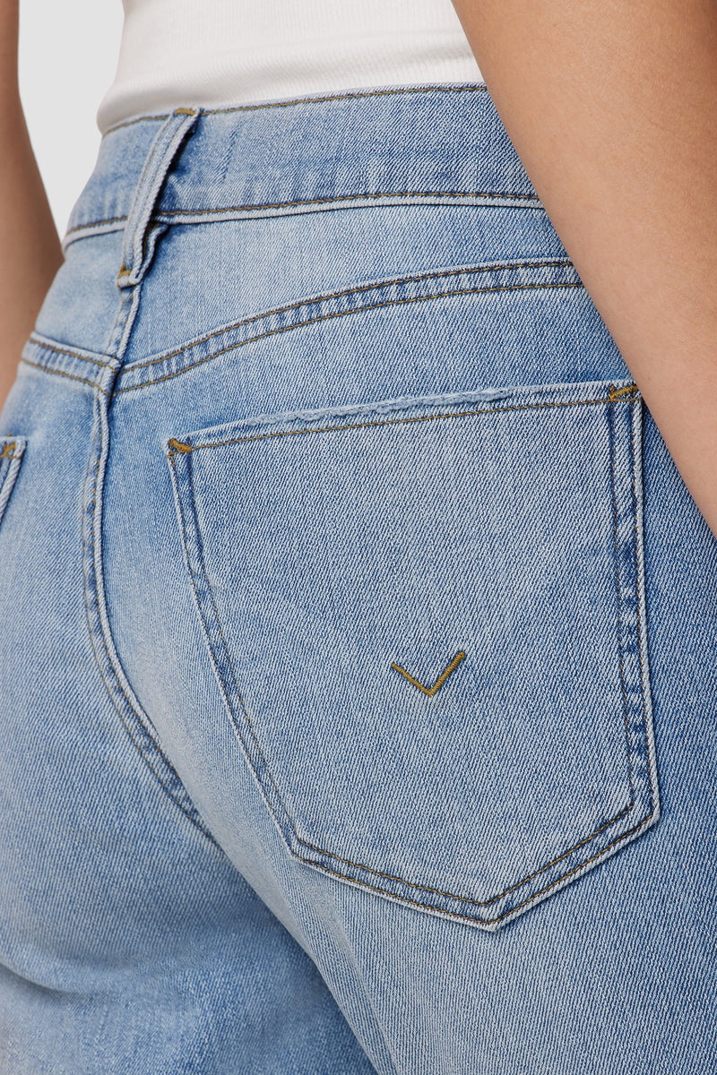 Lana Mid-Rise Slim Boyfriend Crop Jean