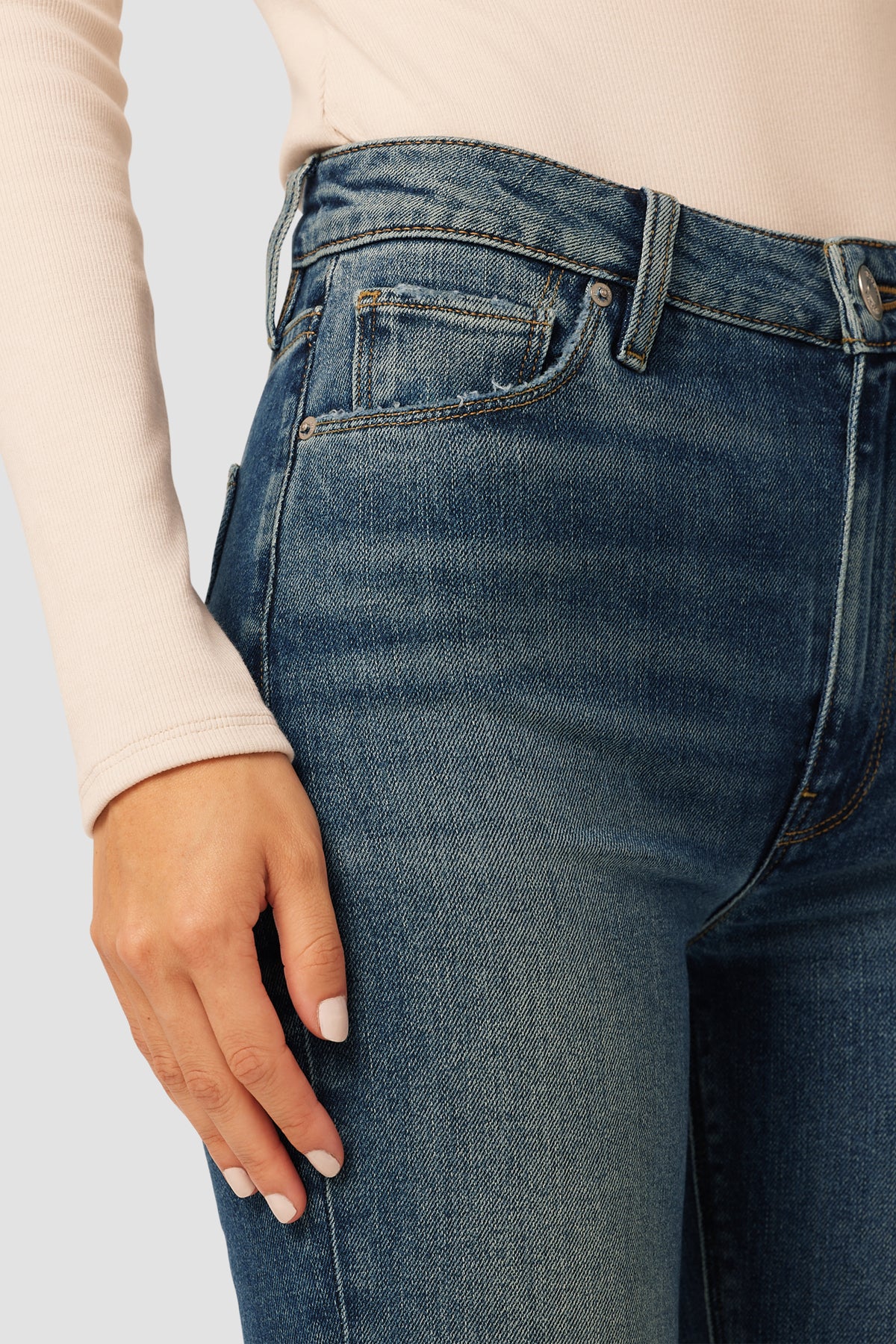 Holly High-Rise Flare Jean, Premium Italian Fabric