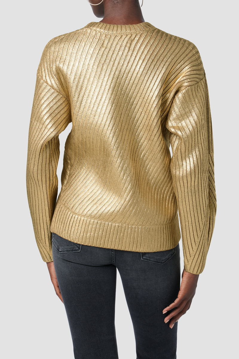 Gold metallic sweater h&m store