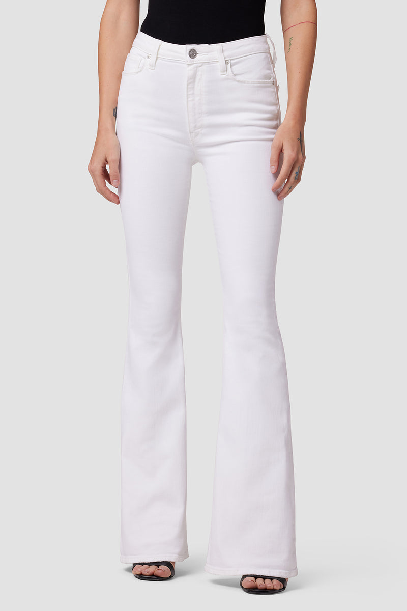 Holly High-Rise Flare Jean, Premium Italian Fabric